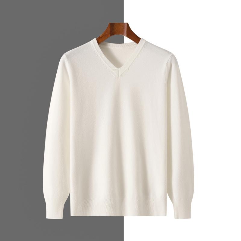 Men S V Neck Pullover Knit Sweater Casual Business Style