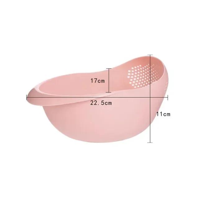 Setaccio per riso Colino in plastica Cestino di scarico da cucina con manici Ciotola di riso Colino Cestino Scarico lavello Utensili da cucina
