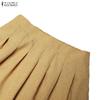 ZANZEA Women Short Sleeve Blouse and Long Skirts Summer Two Piece Suit Sets