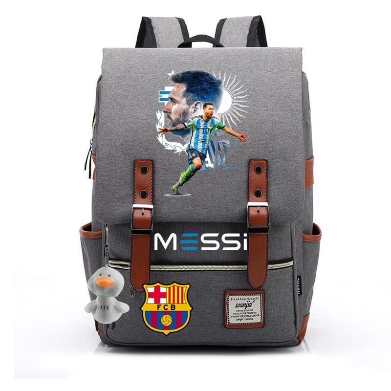 2023 neuer Schulranzen Lionel Messi Koreanischer Oxford-Stoff Rucksack Nylon, Reisetasche Damen Outdoor Rücken
