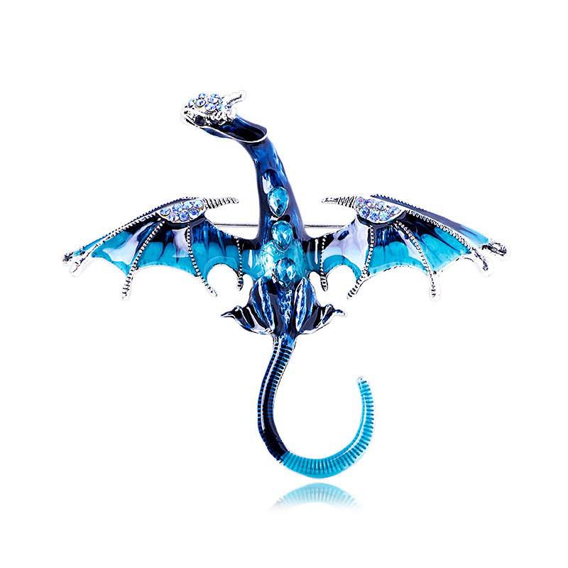 Retro Drip Oil Cartoon Dragon Brooch - Men's Suit Pin Accessory