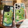 Phone Case: 2D Flat Design, Suitable for iPhone 18 17 16 15 14 13 Pro Protective Case, Green Little Dinosaur, Perfect Christmas and Halloween Holiday 