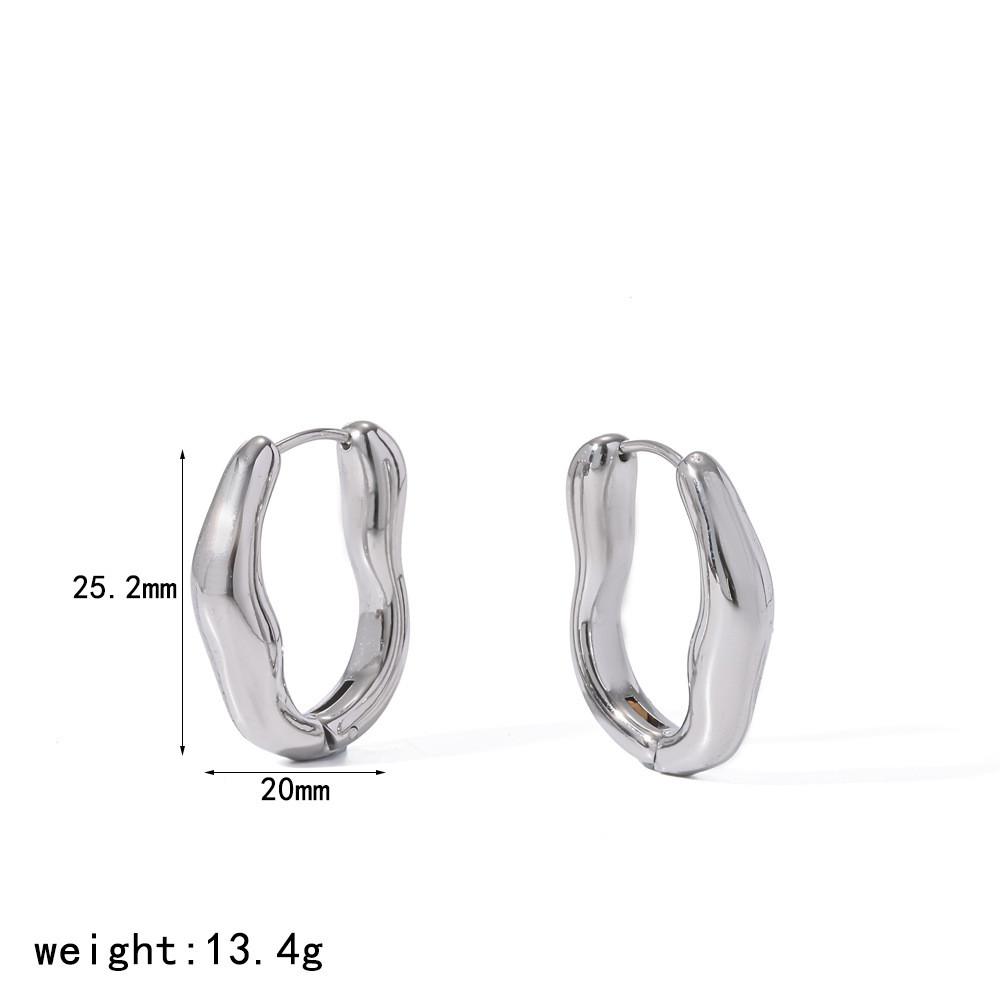 Orecchini Geometrici Minimalisti in Acciaio Inossidabile Placcati Oro per Donna