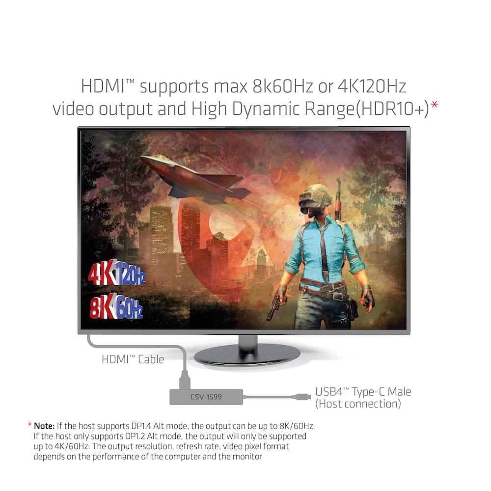 Club 3D USB4 Gen3x2 Hub HDMI 8K60Hz or 4K120Hz 2xUSB Ethernet 1xUSB 1xUSB Charging 100W Type-C 6-in-1 / Type-A (10G) / RJ45(2.5G) / Type-C Data(10G) /