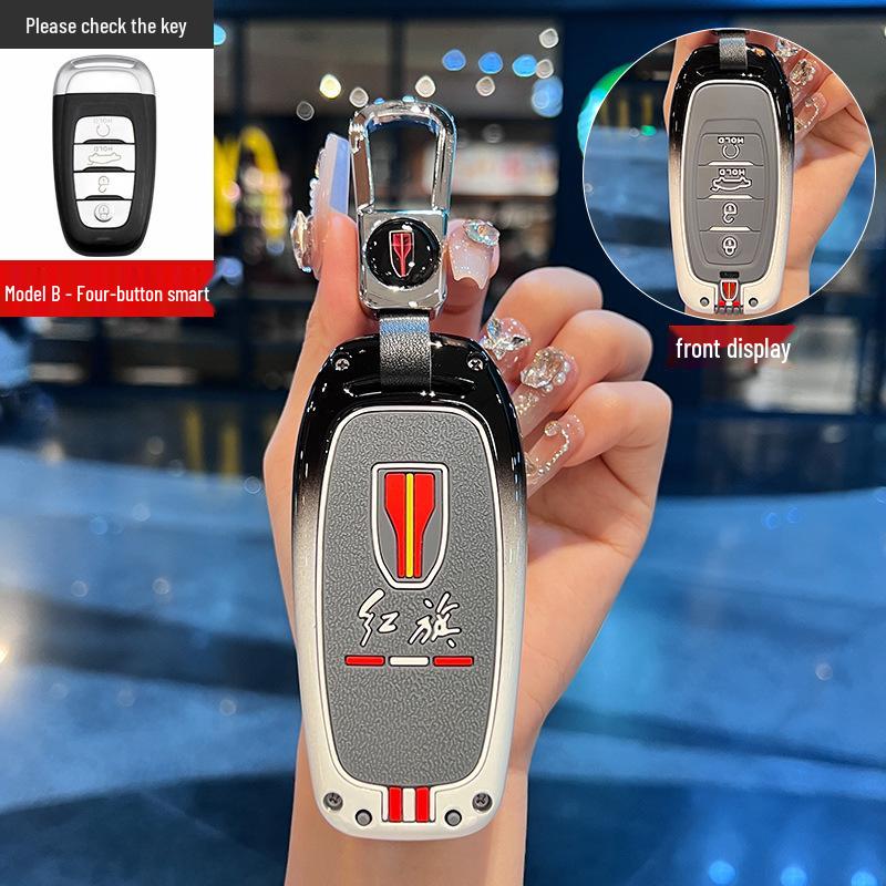 

Premium Metal Key Case and Keychain for Hongqi H9 (2020-2022 Models)