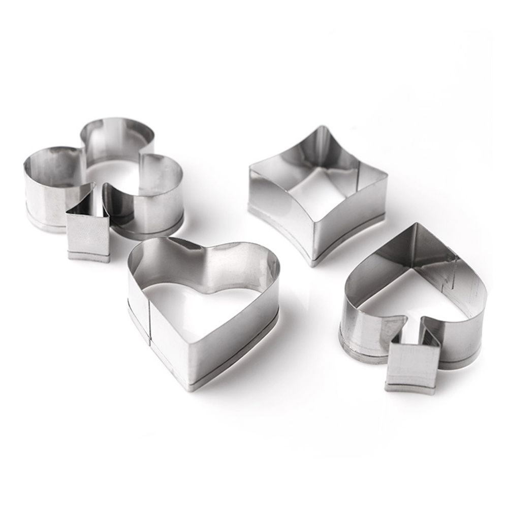 Dekorieren Pokerform Kreuz Fondant Keksform Ausstecher Edelstahl Spielkartenform