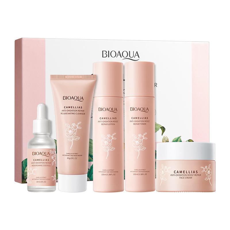 BIOAOUA Camellia Antyoksydacyjny nawilżający zestaw 5 sztuk