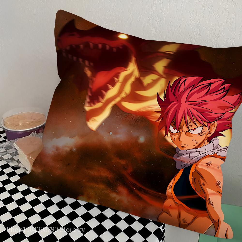 Anime F-Fairy Tail Pillow Case Square Pillow Bedroom Sofa Leisure Comfort Cushion Car Living Room Home Decoration