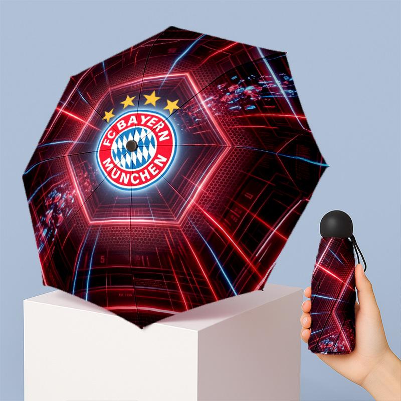 Ombrello Pieghevole Compatto Bayern Monaco con Stampa Mini 5 Pieghe 8 Stecche Antivento Impermeabile Leggero Portatile