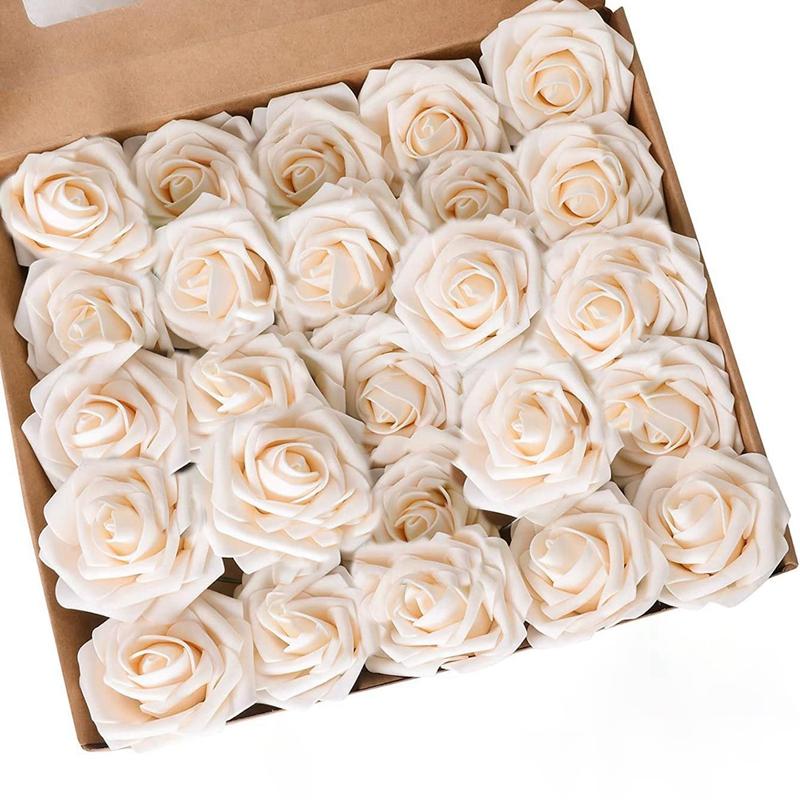 5/10/15/20/25Pcs Artificial Rose Flowers Wedding Decorations Centerpieces Arrangements Party Baby Shower Garden Home Decor Gifts