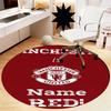 Custom Name Manchester United Printed Round Rug Carpet Chair Rug Area Rug Entryway Doormats,for Office Chair Living Room Bedroom Kitchen Room.