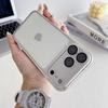 Coque souple translucide plaquée TPU pour iPhone 17 16 15 14 13 12 11 Pro Max Plus Film de protection d'objectif d'air Housse antichoc protectrice