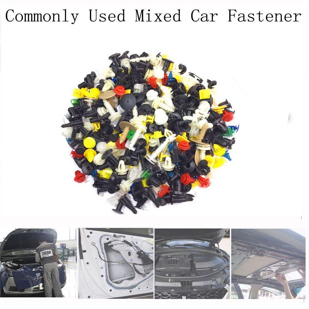 

500 шт. нейлоновые красочные аксессуары, автобампер, зажим для крыла, инструмент, отделка, пластиковый автомобильный крепеж