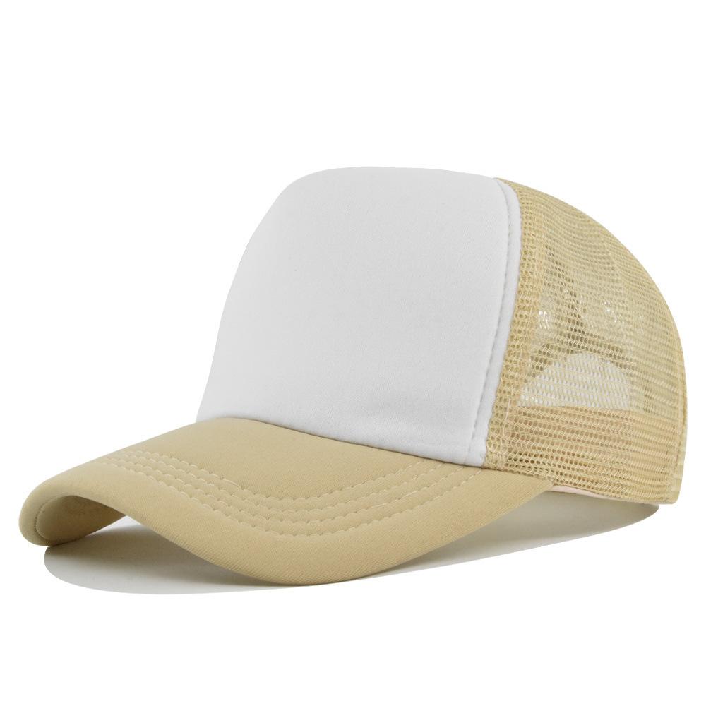 Fashion Desgin Solid Color Sponge Baseball Cap Net Cap Curved Brim Hat Sun Hat Light Mesh Sun Cap Outdoor Women Men