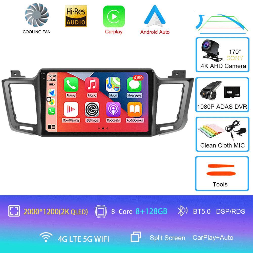 Android 14 Car Radio For Toyota RAV4 RAV 4 2013 - 2017 Multimedia Video Player 4G Carplay GPS Stereo Head Unit Auto