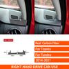 For Toyota Tundra 2014- Real Carbon Fiber Stickers Dashboard Air Vent Panel Cover Car Accessories Interior Decorative