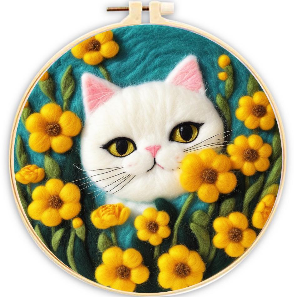 

Набор для вышивания из шерстяного фетра ручной работы: Ландшафтный дизайн для детей и начинающих 2020 (Includes Embroidery Hoop)