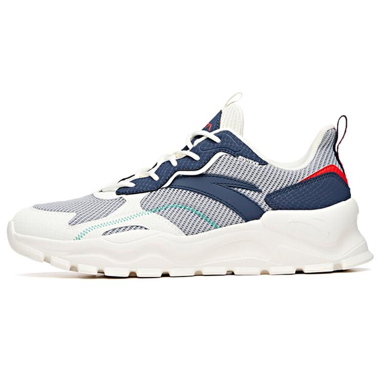 

Anta Cushioning Slip Resistant Breathable Low top Training Shoes Men s White Blue Mist Gray 912027022-5 42