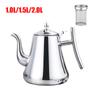 1 Set Teapot and Water Kettle Home Stainless Steel Restaurant Heat-Resistant Kitchen Essentials 1L 1.5L 2L Capacity
