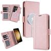 Samsung S25 Wireless Magnetic Leather Case with Card Slots for S24/S23 - High-End Protective Wallet