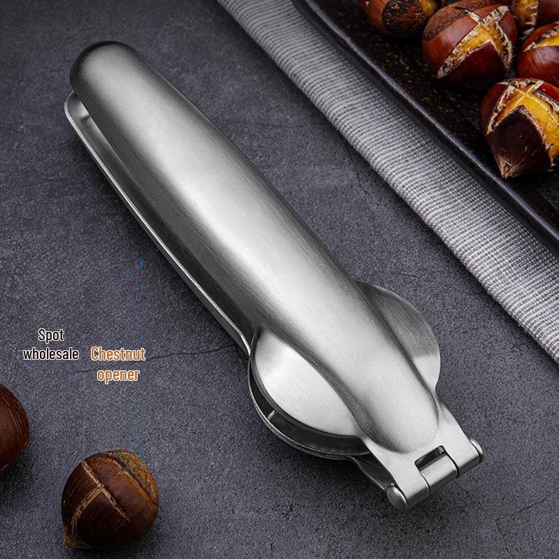 304 Stainless Steel Chestnut Nutcracker with Cross Blade for Roasted Chestnuts
