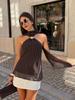 2026 Spring/Summer Retro Polka Dot Backless Sleeveless Chiffon Tank Top for Women
