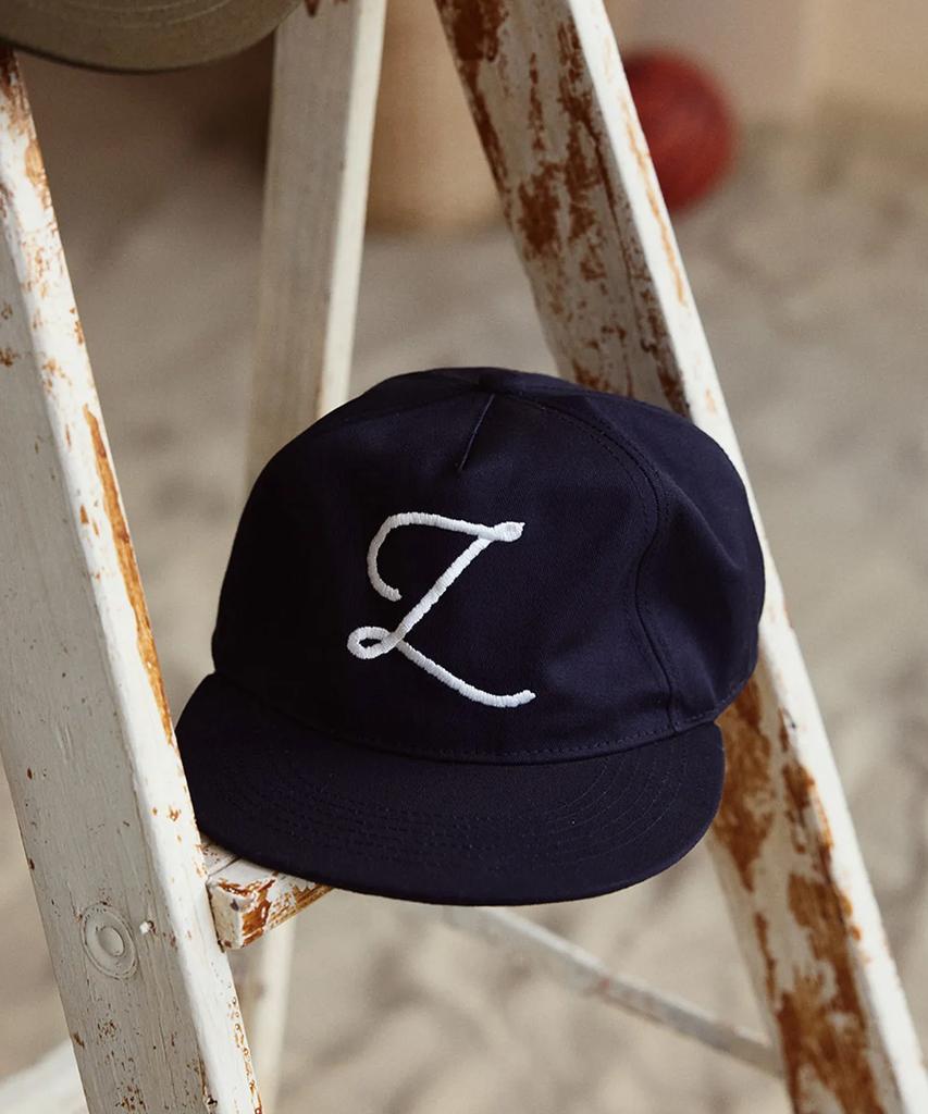 Jelolaunji [5 Panels] Vintage Logo Ball Cap Navy