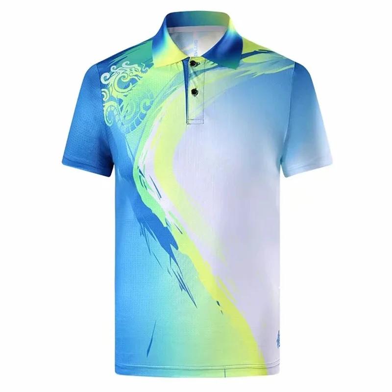 Dragon Print Short Sleeve Polo Shirt, Sportswear for Daily.