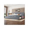 Lit de jour - Design - 90x200 cm - Lin - Éclairage LED - Minimaliste gris