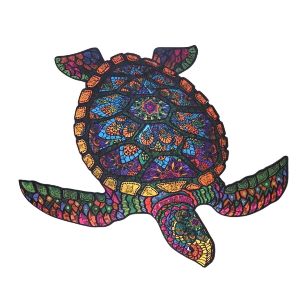 Puzzle Drewniane Układanka Długowieczny Żółw Zestaw Puzzli A4 Ozdoba Pua4-01739