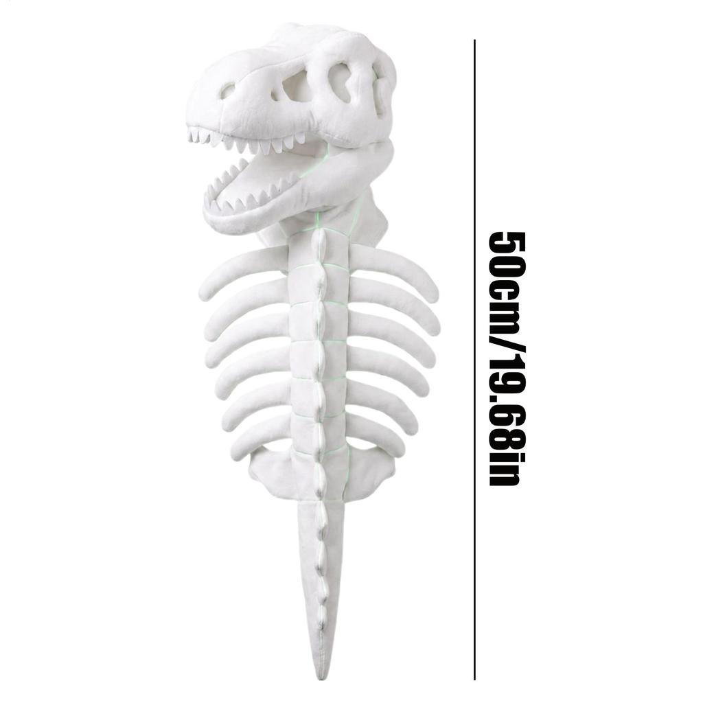 50cm Dinosaur Skeleton Glow in Dark Cat Costume Pet Clothes for Halloween Cosplay Party Dinosaur Skeleton Pet Costume