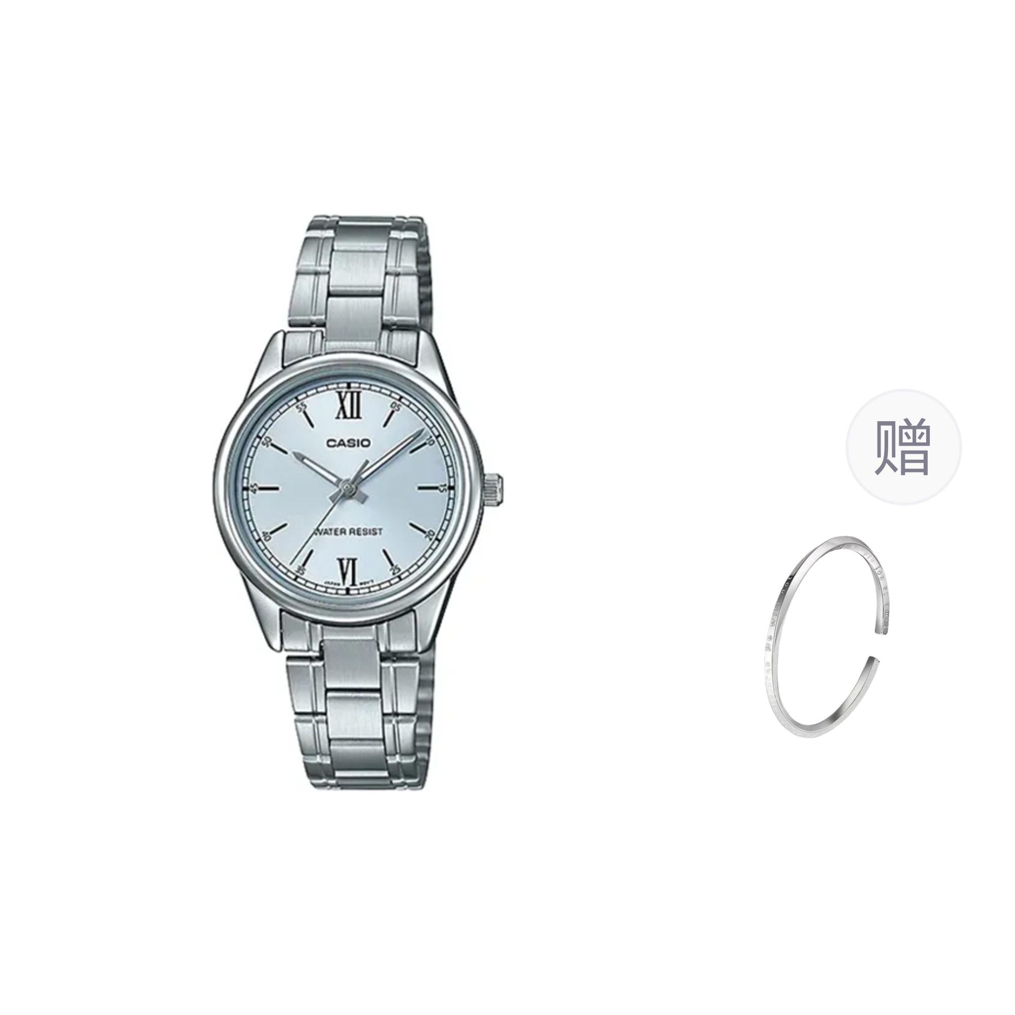 CASIO Women s DRESS Blue Watch LTP-V005D-2B3- Silver Dial