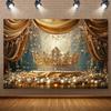 1 luxuriöses königliches Kronen-Partybanner - in Gold und Kristall gestaltet, perfekt für Feiertags- und Partydekorationen