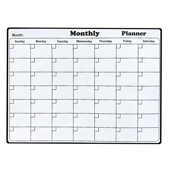 Magnetic Dry Erase Whiteboard for Fridge Reusable Monthly Calendar & Weekly Planner Blackboard Style Note Pad Kitchen Message Board
