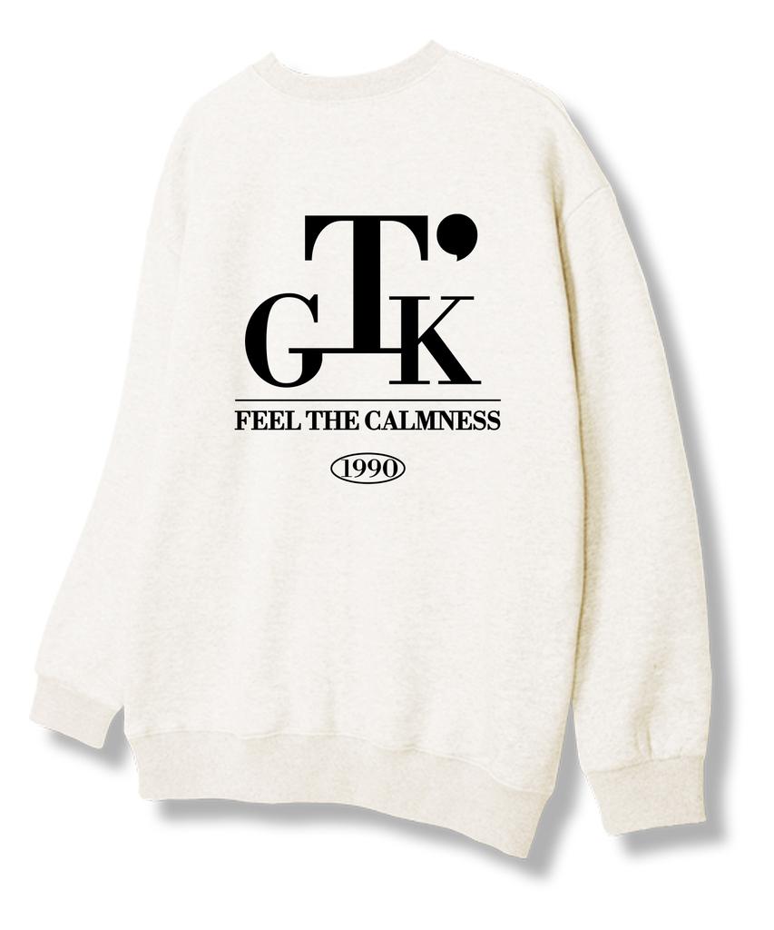 TI.GLAKE Serif Tee Sweatshirt Oatmeal [Fleece Lining]