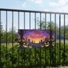 Happy Halloween Pumpkin Scene Banner Photo Background Matte Banner