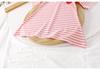 Striped Polo Collar A-Line Dress for Girls - Short-Sleeve Summer Outfit
