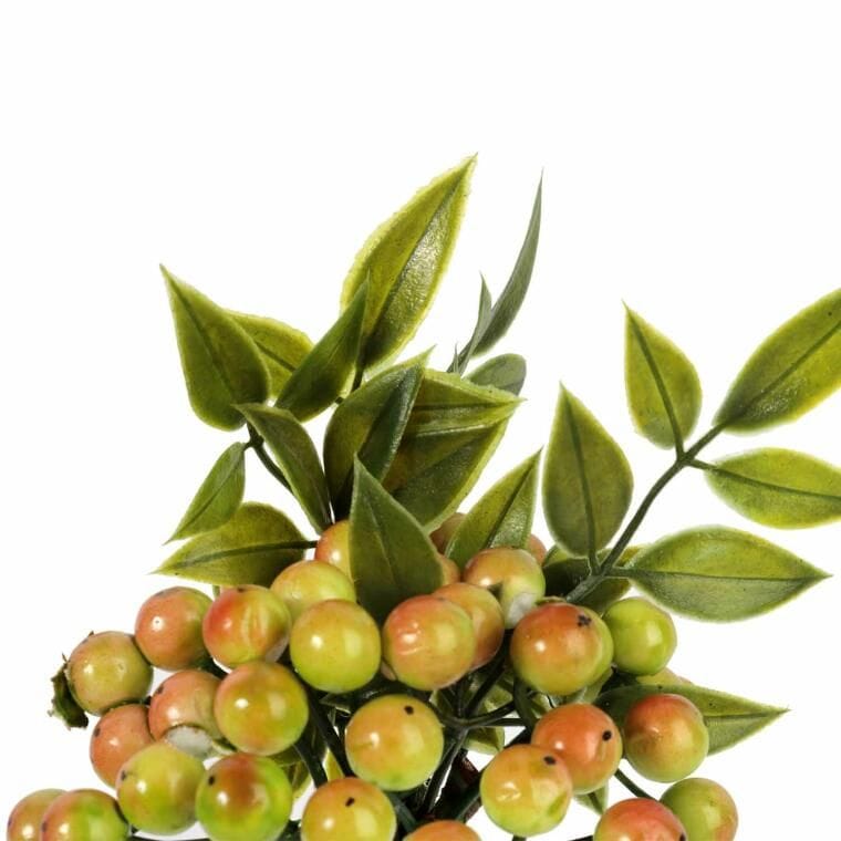 Branch with berries green balls 34 CM