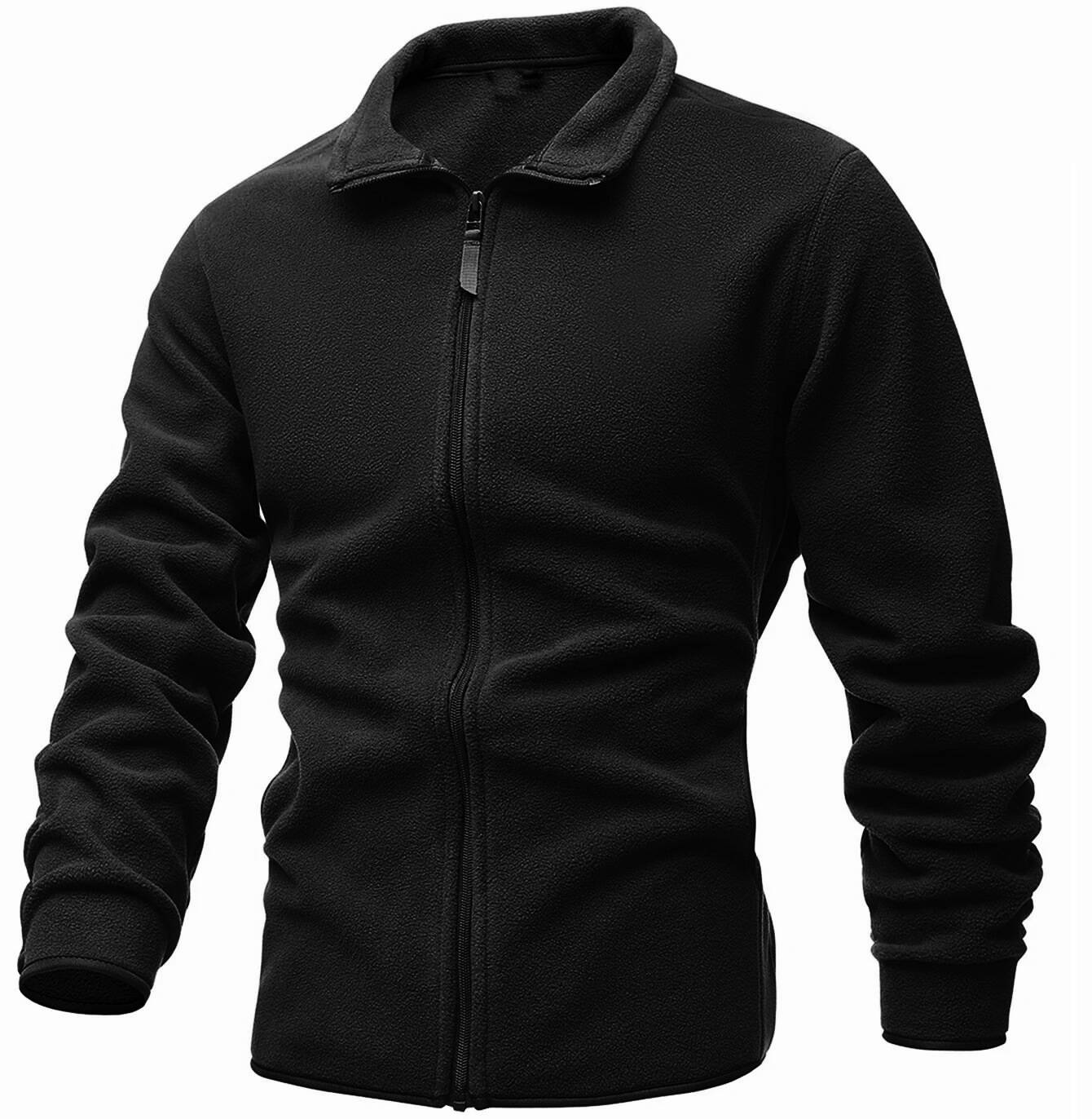 

Куртка мужская двусторонняя флисовая однотонная повседневная армейская тактическая куртка с капюшоном пальто термобелье верхняя одежда софтшелл ветровка S чёрный