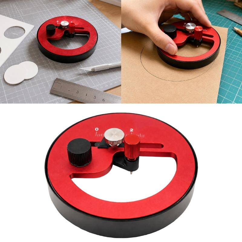 Circle Cutter Hand Tool for Photo Paper, Film Sheets, Paper Crafts and Model Making with Adjustable Guide Design