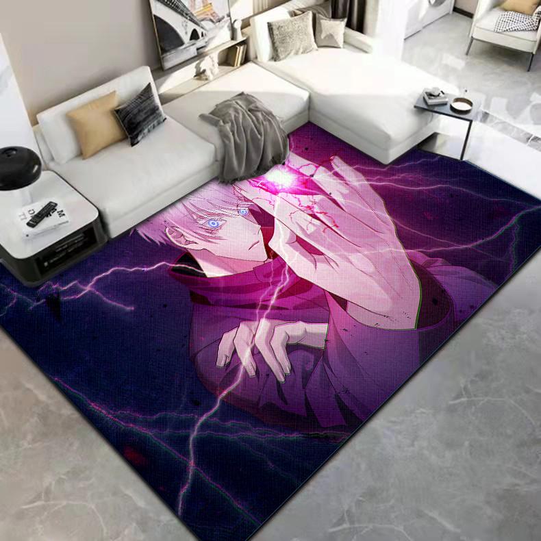 Jujutsu Kaisen 3D kreslený anime oblastní koberec Obývací pokoj Ložnice podložka na podlahu Kuchyň Protiskluzová matná podložka Koberec do dětského pokoje