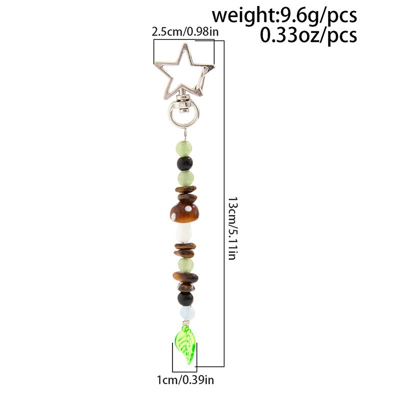Y2K Sweet Strawberry Keychain Tassel Phone Strap Keyring Key Holder Girly Bag Hanging Decoration Key Accessories