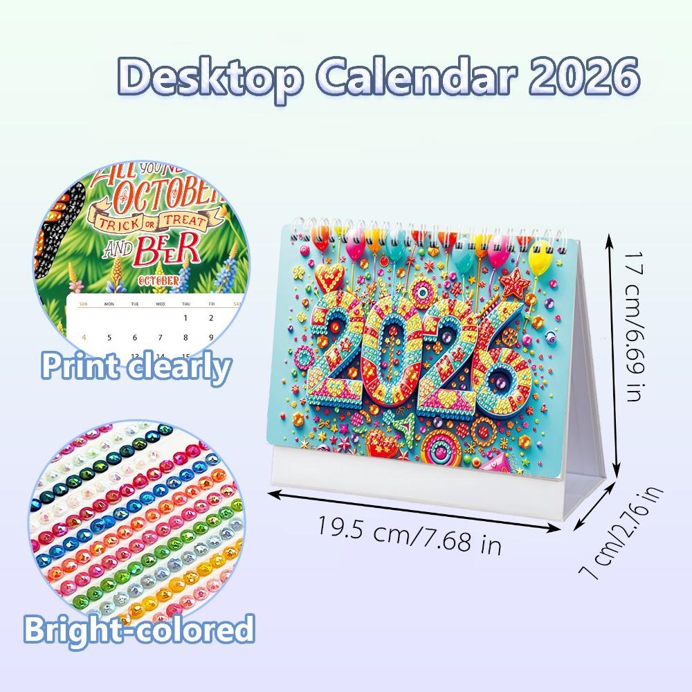 2026 Diamond Art Calendar Painting Art Kit Painting Calendar  For Organizing Goals Appointments