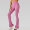 Women's High Waist Slimming Flare Yoga Pants - Butt Lifting Cropped Fitness & Running Trousers