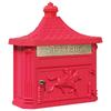 Boîte aux lettres murale Rouge 40,5 x 16 x 45 cm Aluminium moulé