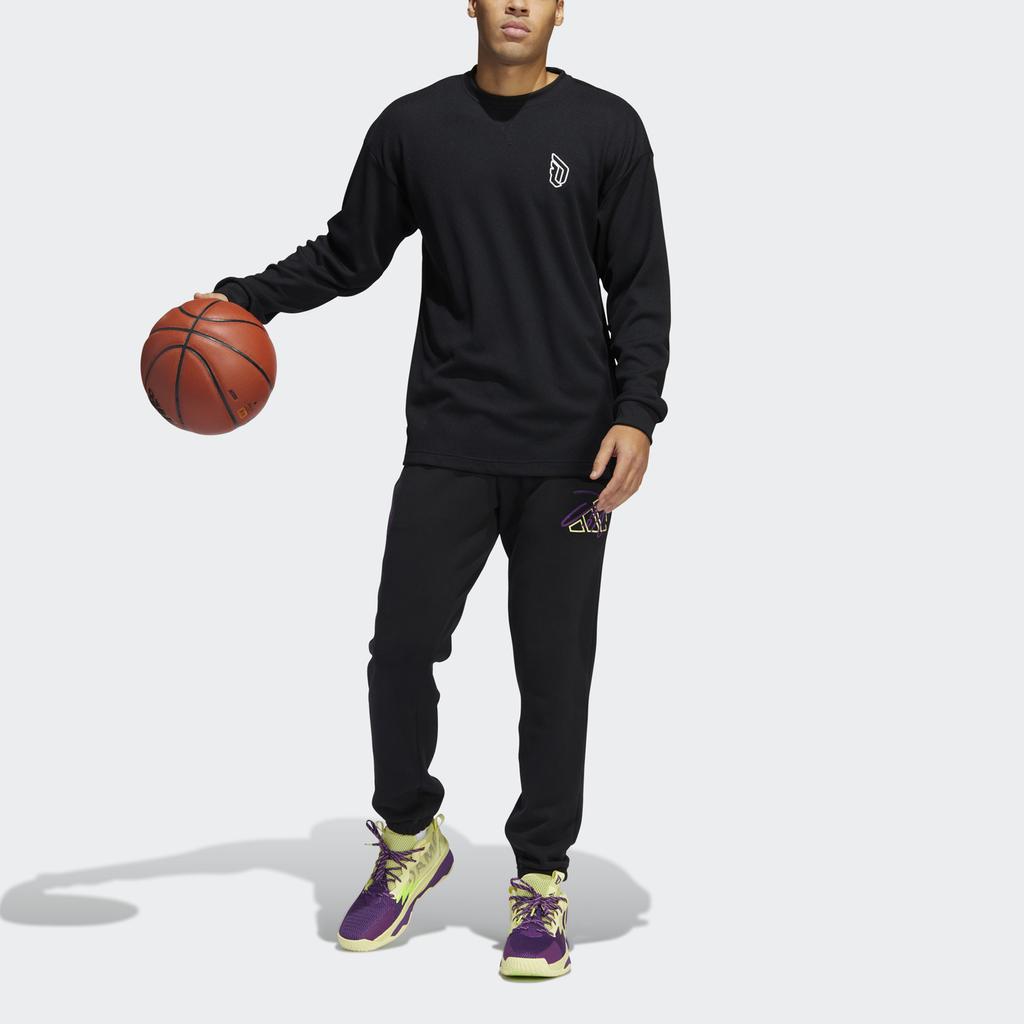Adidas Dame 8 Inn Pnt Embroidered Loose Basketball Sweatpants Men Bottoms Black HD5207