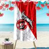 Asciugamano da Spiaggia con Stampa FC KÖLN, Asciugamano Grande Morbido Asciugatura Rapida per Spiaggia Campeggio Nuoto