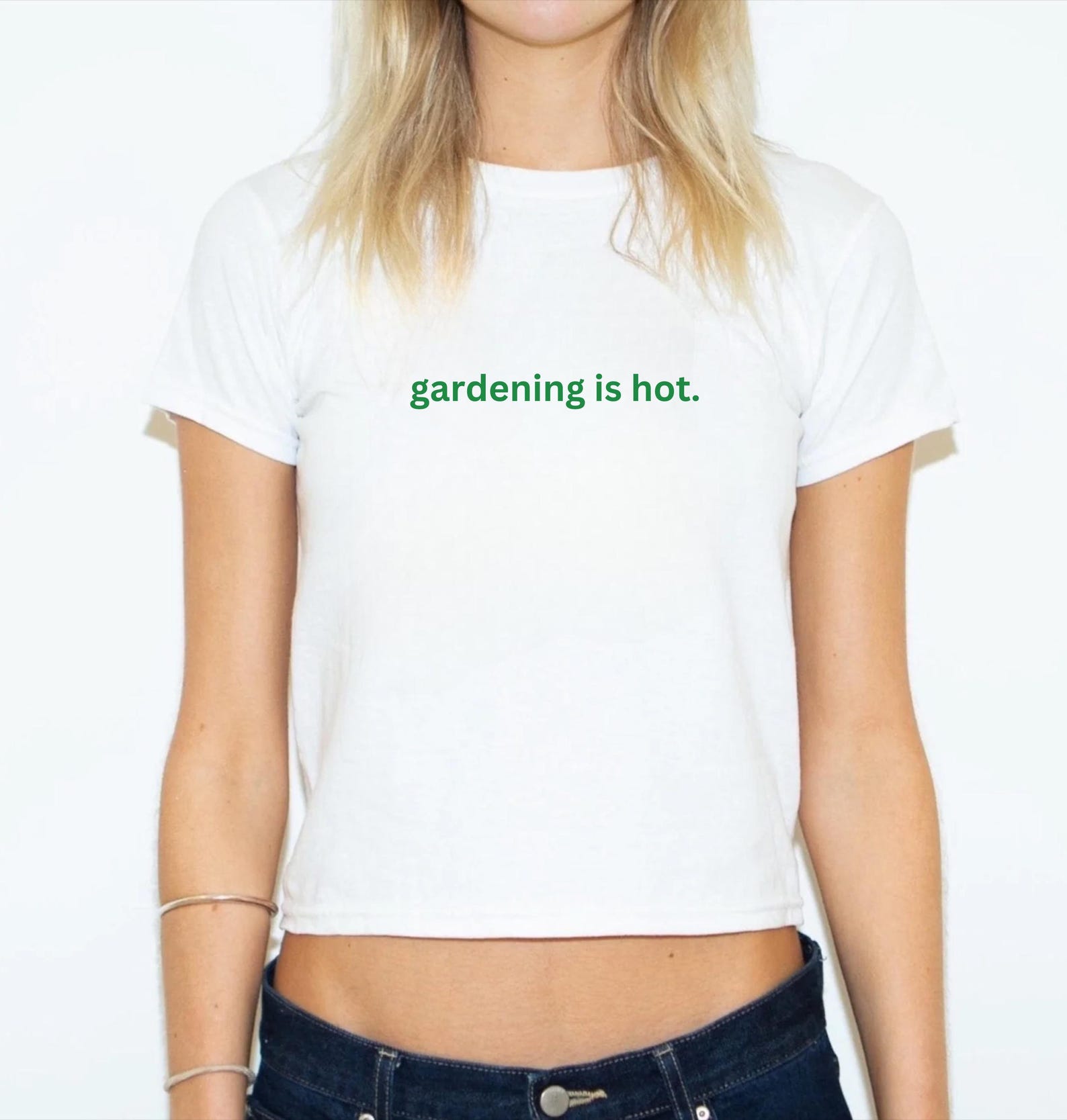 Gardening is Hot Baby Tee: Eco-Friendly Crop Top 4XL
