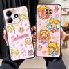Black Soft Phone Cover Case for Xiaomi Redmi Note 12s 9 10 11 12 Pro 10S 11s 13 14 Pro Plus 7 8 9S Wacky Sailor Moon