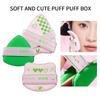 GECOMO Adorable Curved-Head Powder Puff Set — Ultra-Soft, Skin-Friendly, Non-Powder-Caking, Expands When Wet